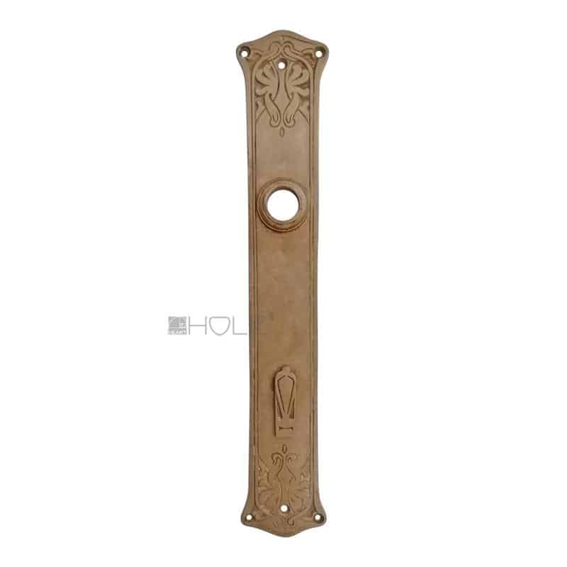 Jugendstil Langschild antik Messing Gründerzeit alt 16.9 mm 108