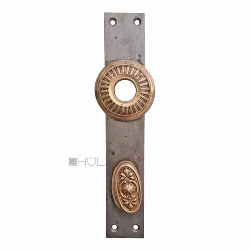 Langschild antik Einstemm Einlass alt Tür Türdrücker 17.7 mm 74