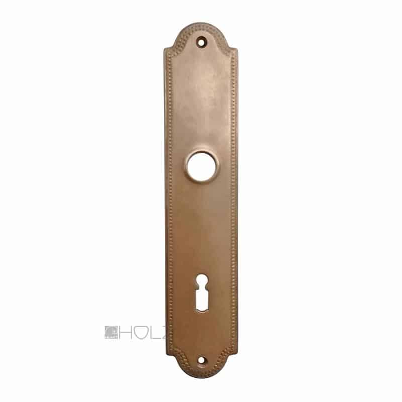 Langschild Frankreich antik Messing Guss alt Türdrücker 17.9 mm 72 mm Langschild Frankreich antik Messing Guss alt Türdrücker 17.9 mm 72 mm