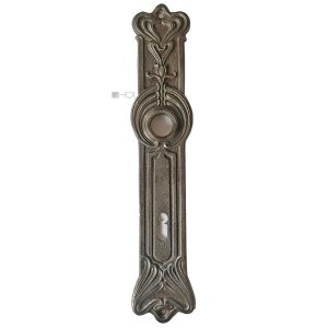 Langschild alt Jugendstil Eisen floral groß 18.4mm 78