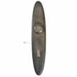 Langschild Jugendstil Eisen antik oval alt 46x233-19.2mm 72