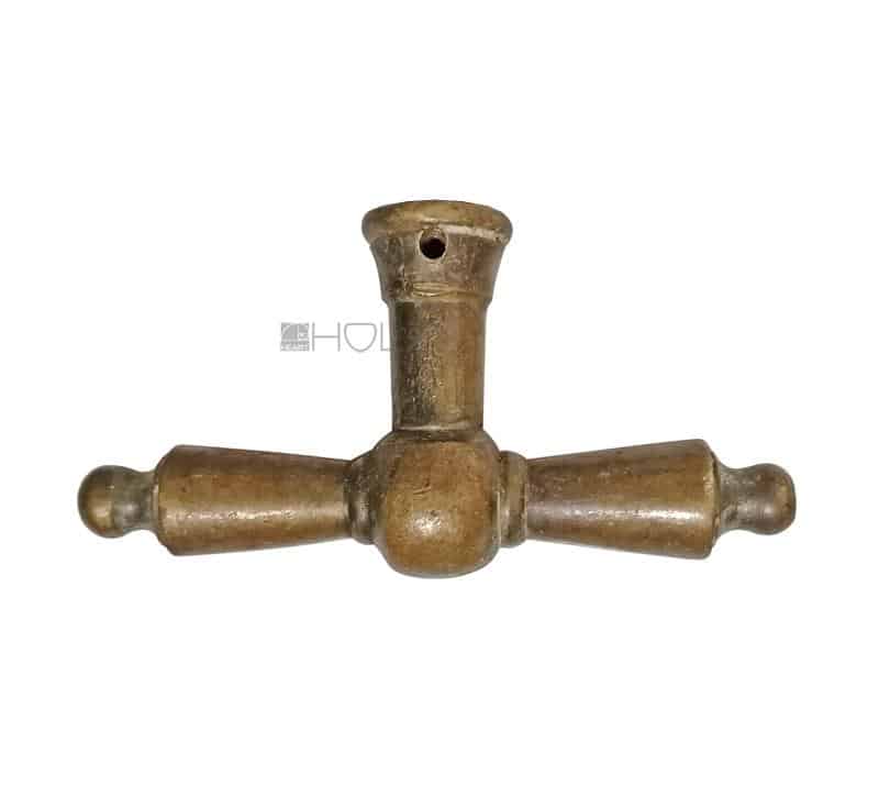 Basküle Fensterolive antik Kugel Messing Fenstergriff Patina alt 7er Vk 96mm