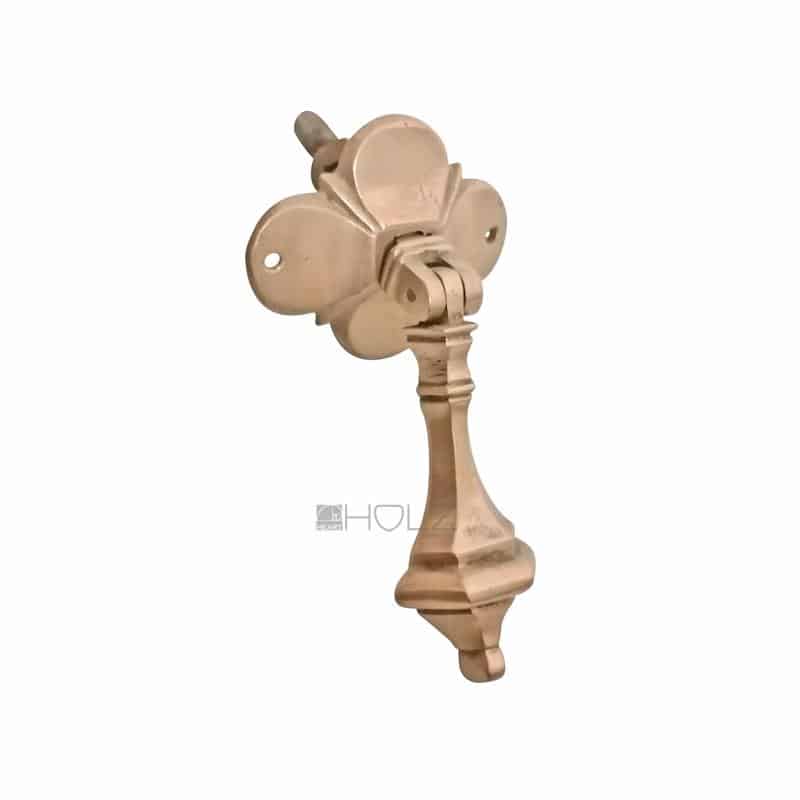 Hängegriff antik Jugendstil Pendelgriff Blüte Möbelgriff Messing alt 83mm