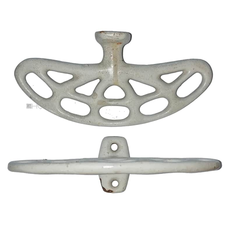 Konsolen antik Jugendstil alt Ablage weiß emailliert 13cm