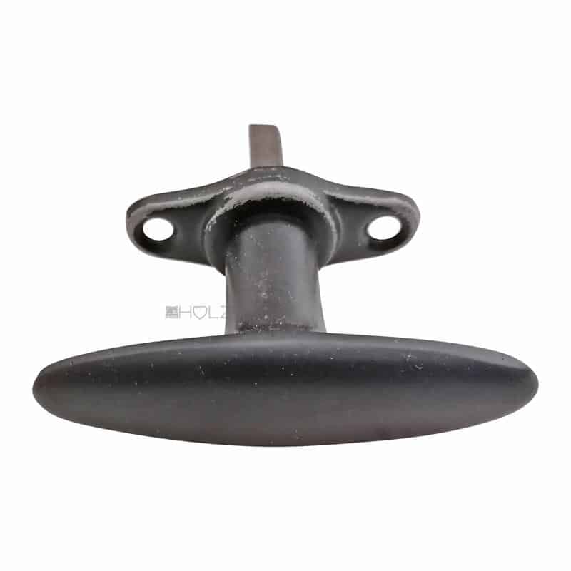 Fensterolive schwarz alt DDR Fenstergriff Kunststoff 43 mm