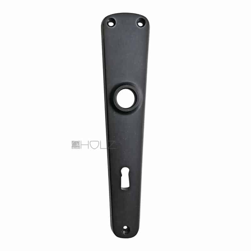 Langschild DDR Kunststoff alt schwarz Türklinke 18.4 mm Vk 72 Langschild DDR Kunststoff alt schwarz Türklinke 18.4 mm Vk 72
