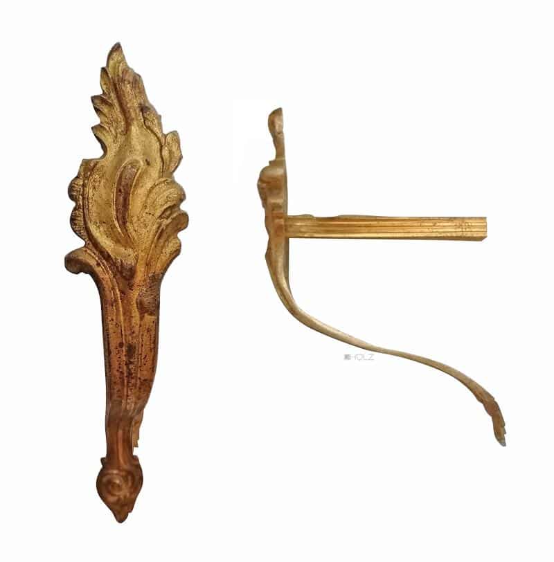 Raffhalter antik alt Bronze Vorhang Halter Haken feuervergoldet Neo Barock