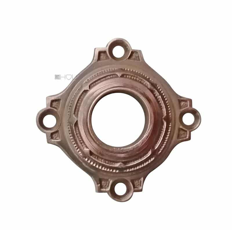 Drückerrosette antik Gründerzeit Messing alt Türklinke 16.2mm