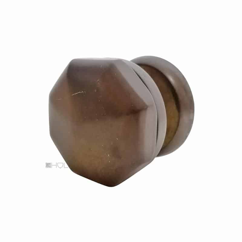 Türknauf Art Deco Messing Bronze Patina Türgriff 68mm