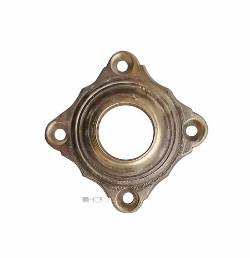 Rosette Türklinke antik Drückerrosette alt Messing 16mm