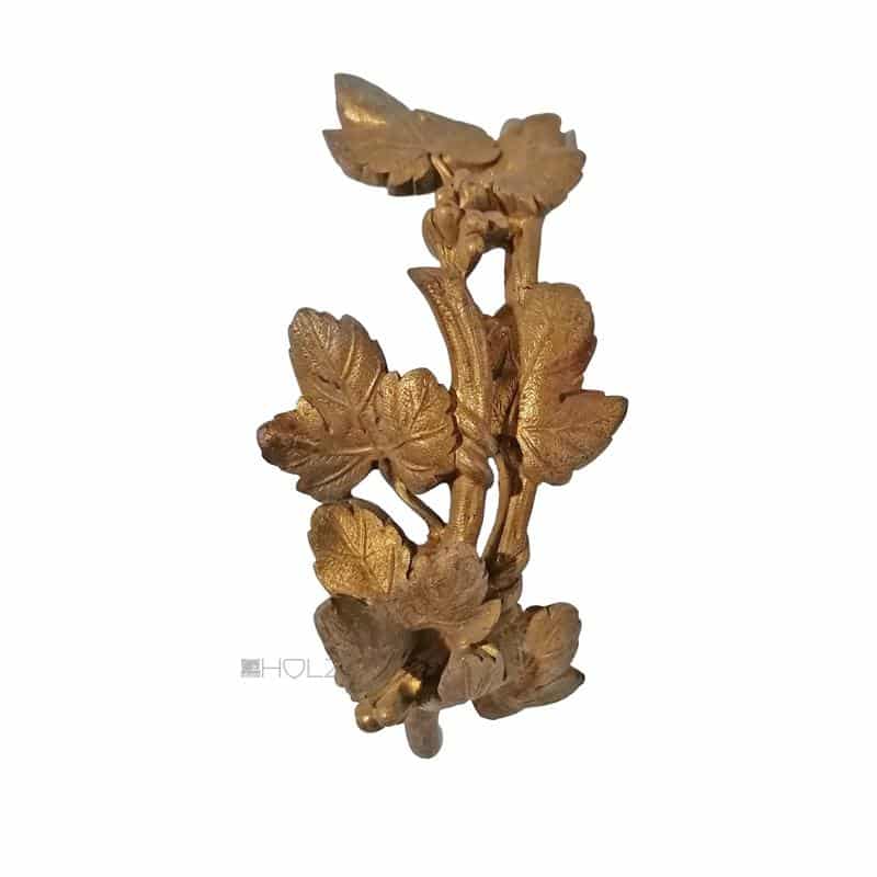 Weinrebe Bronze antik feuervergoldet Rundbeschlag alt 17cm