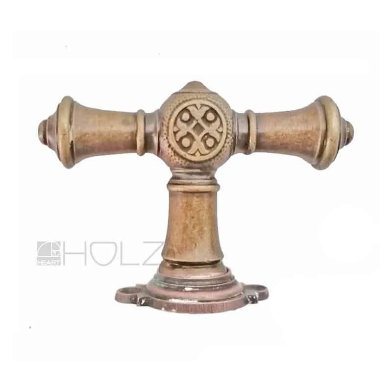 Fensterolive Fenstergriff antik Dresdner Blume alt Rosette 33 mm