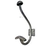Mantelhaken Garderobe Kleiderhaken alt Art Deco Stahl geschmiedet 22cm
