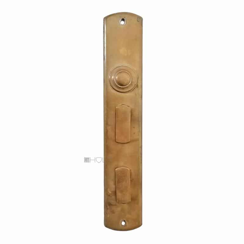 Jugendstil Langschild Avantgarde Doppelschloss halbrund 43mm 114