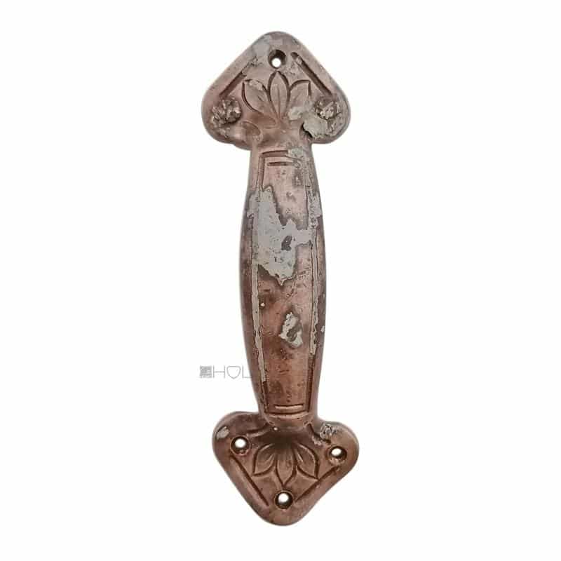 Türgriff Jugendstil Stoßgriff antik Messing floral alt 18cm