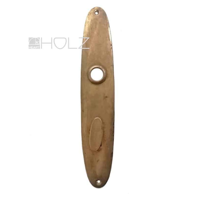 Langschild antik Bauhaus alt Art Deco oval Messing 16.3 mm 68