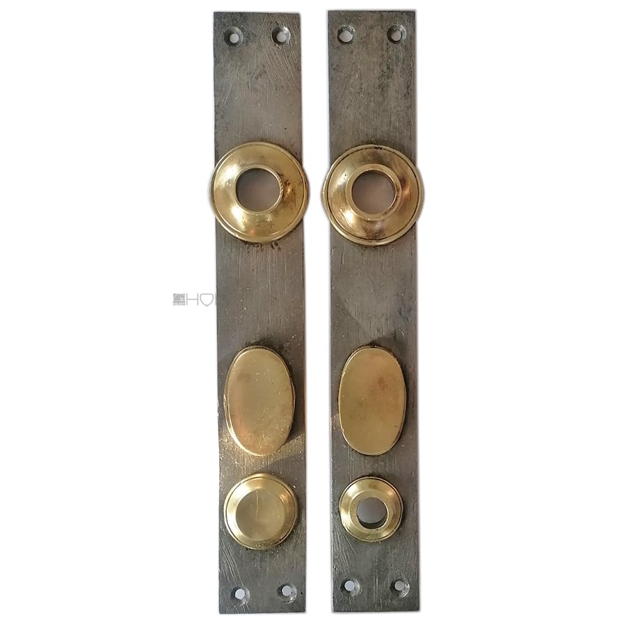 Tür Langschilder antik Einstemm Stahl alt Nachtriegel 16.6mm 78