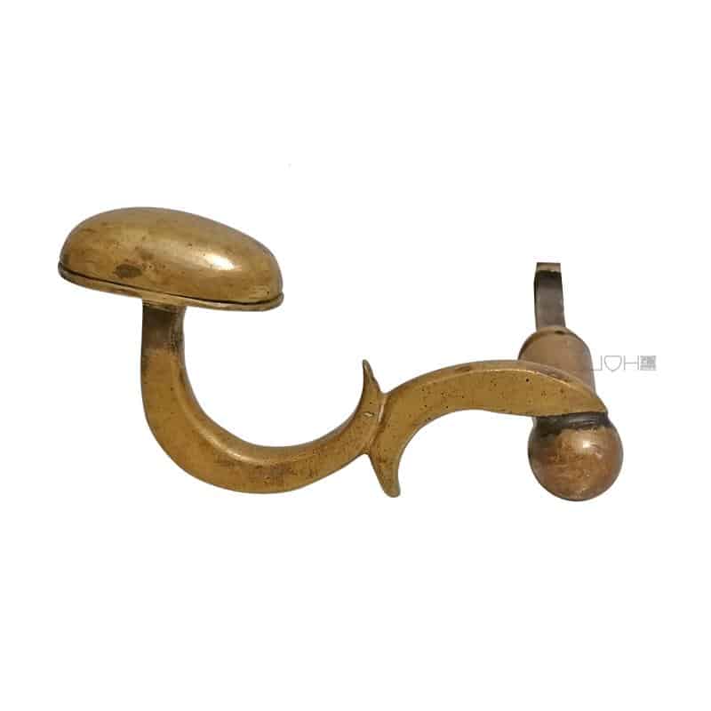Biedermeier Türdrücker antik Posthorn Dorn alt Messing 8er Vk