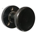 Türknauf alt Kunststoff schwarz Mid Century Vintage 50mm