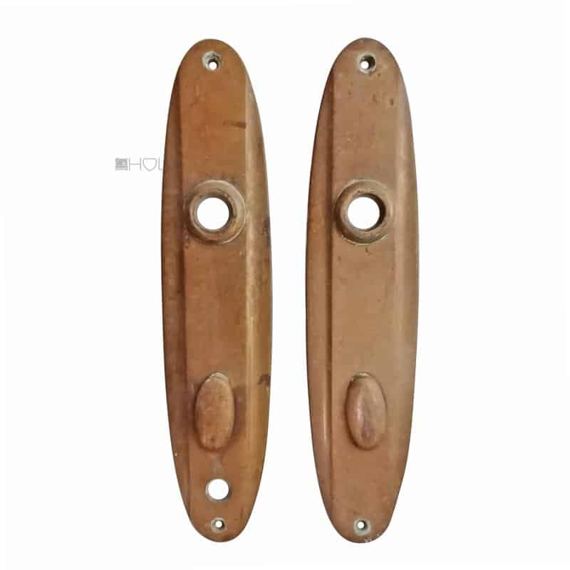 Jugendstil Türdrücker Langschilder alt oval Türklinken 16.5mm 96 Jugendstil Türdrücker Langschilder alt oval Türklinken 16.5mm 96