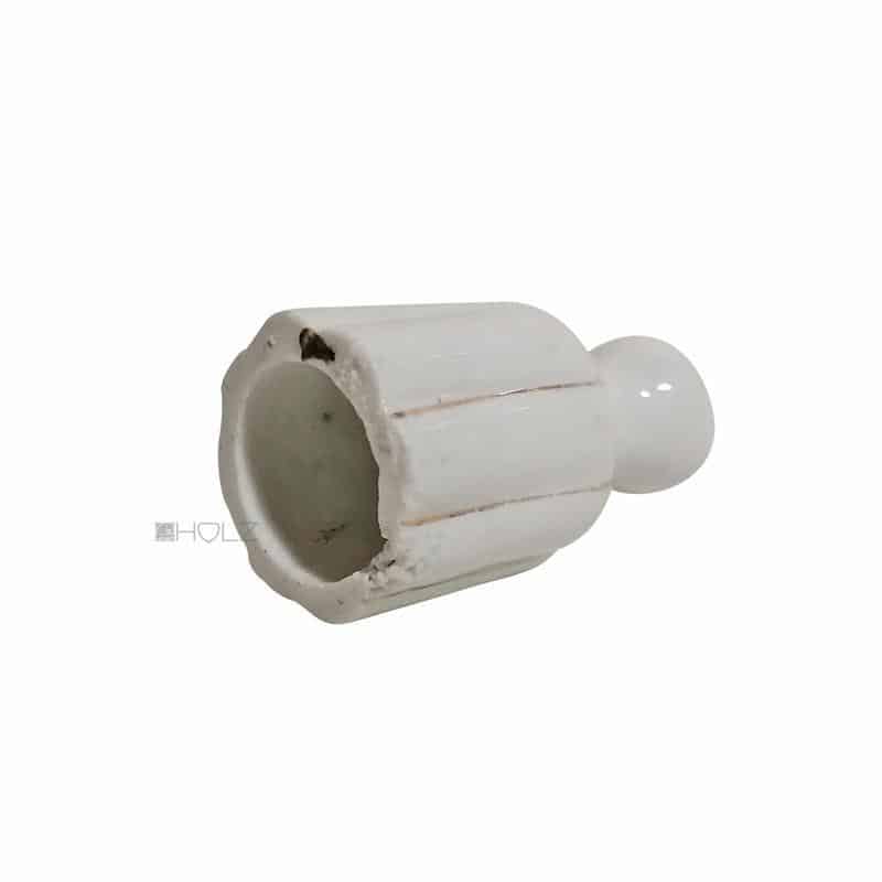 Vorhanggewicht antik Porzellan Kordel Quaste Schnurgewicht alt 50mm