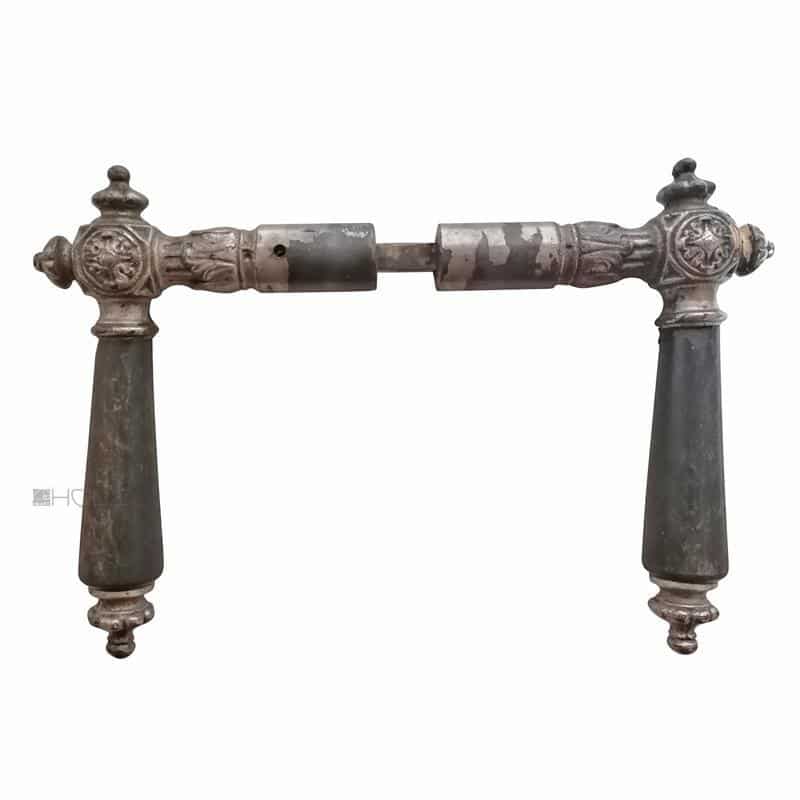 Türklinken antik Würfel Türdrücker Eisen vernickelt alt 19.1mm 8er Vk