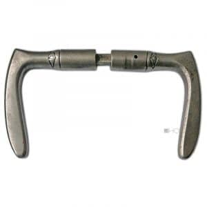 Türdrücker 1920 Eisen Avantgarde alt Bananen Türklinken 18mm 8er Vk