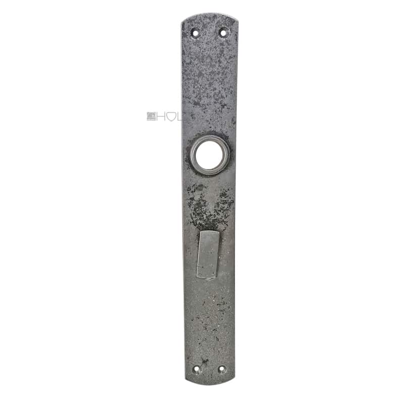 Langschild 1920er halbrund alt Stahl Türdrücker 21.5mm 80 Langschild 1920er halbrund alt Stahl Türdrücker 21.5mm 80