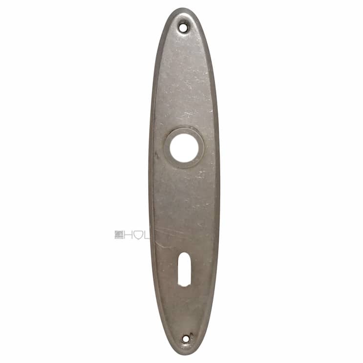 Langschild 1920er oval Stahlblech alt 48x224-17.5x72mm