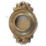 Rosette Fensterolive antik Messing alt neo barock 15.2-17.4mm
