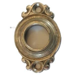 Rosette Fensterolive antik Messing alt neo barock 15.2-17.4mm