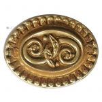 Bronze Möbel Schubladengriff antik Grundplatte oval Schlange
