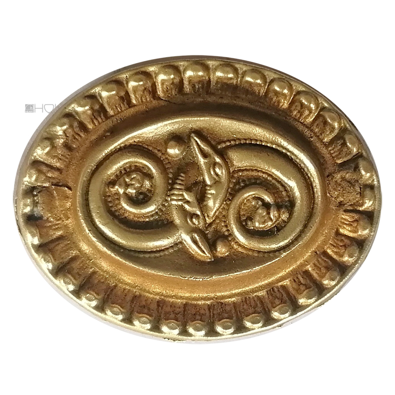 Bronze Möbel Schubladengriff antik Grundplatte oval Schlange Bronze Möbel Schubladengriff antik Grundplatte oval Schlange